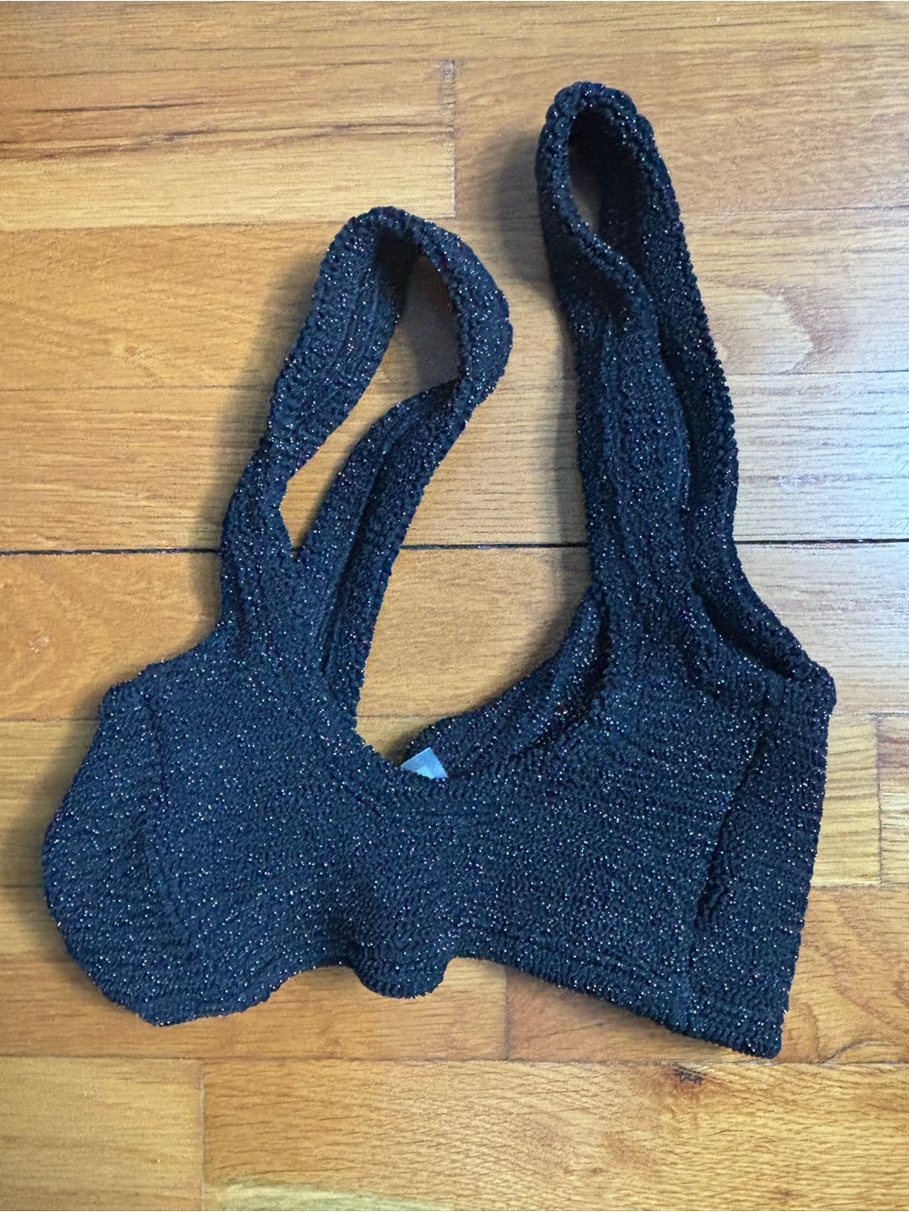 NWT Hunza G Juno Bikini in Black/Gold - Picture 8 of 8